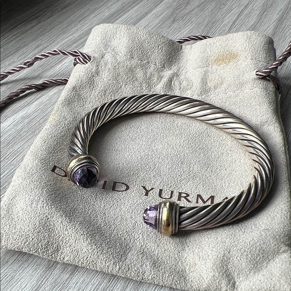 Authentic David yurman amethyst cuff cable bracelet - Picture 1 of 9